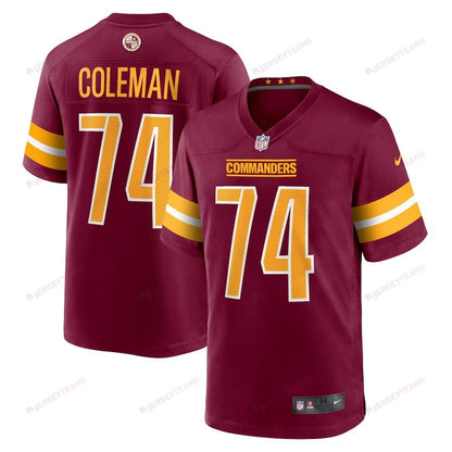 Brandon Coleman 74 Washington Commanders Game Men Jersey - Burgundy