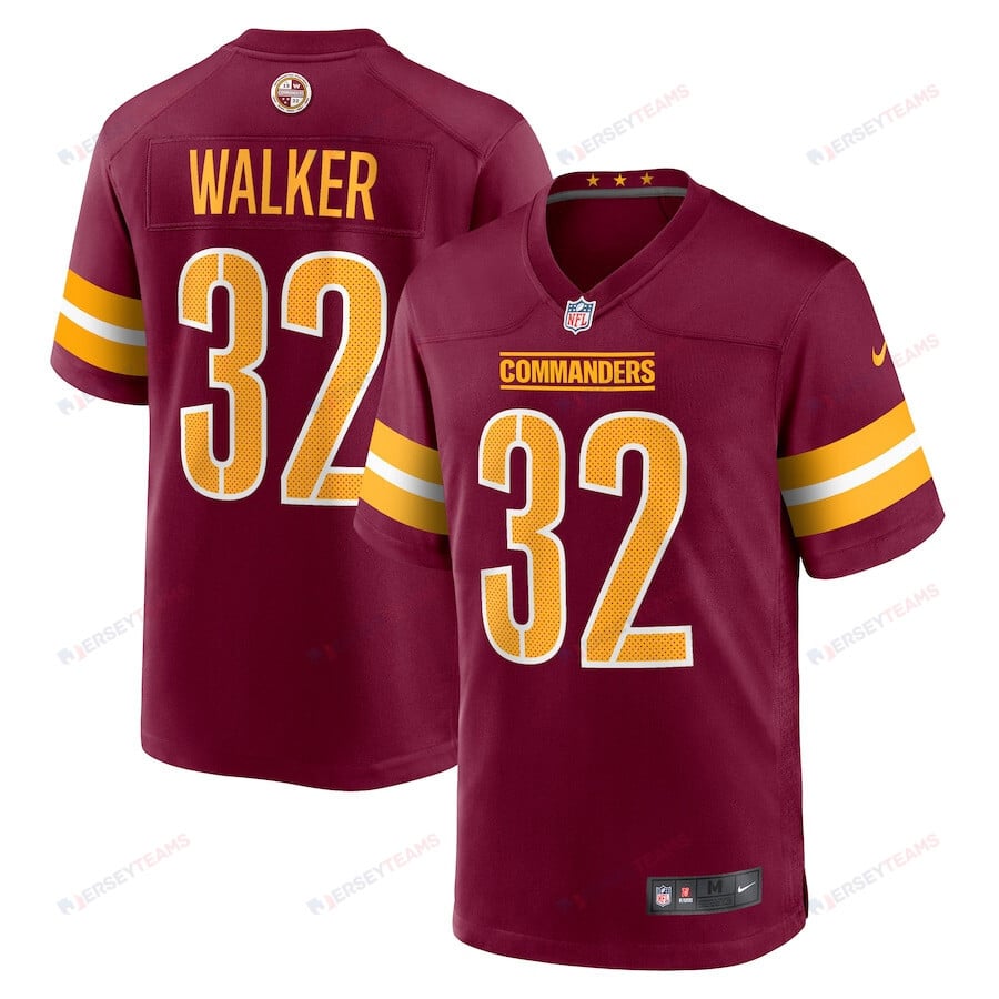 Mykal Walker 32 Washington Commanders Game Men Jersey - Burgundy