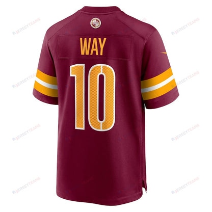 Tress Way 10 Washington Commanders Game Men Jersey - Burgundy