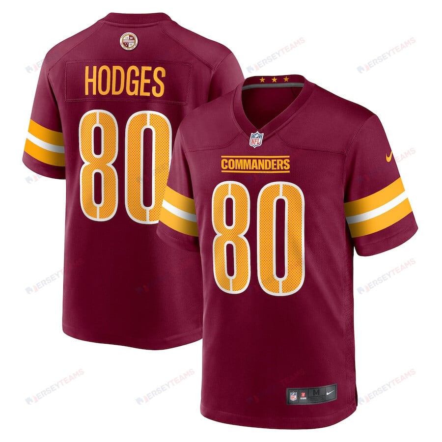 Curtis Hodges 80 Washington Commanders Game Men Jersey - Burgundy