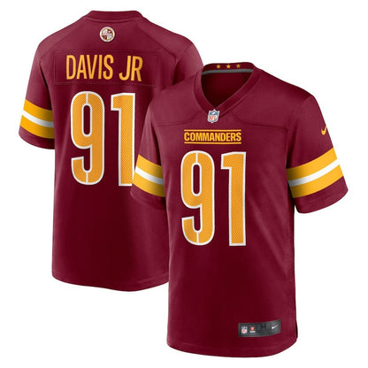Carl Davis Jr. 91 Washington Commanders Team Game Men Jersey - Burgundy