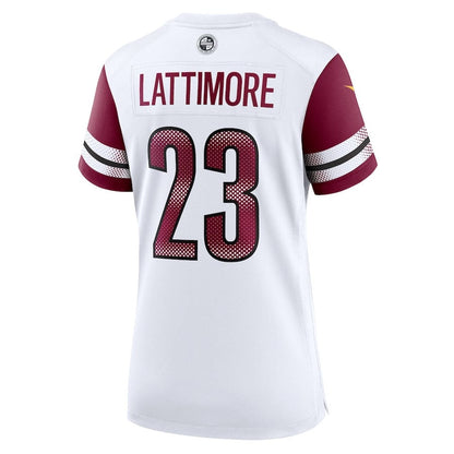 Marshon Lattimore 23 Washington Commanders Women's Game Jersey - White
