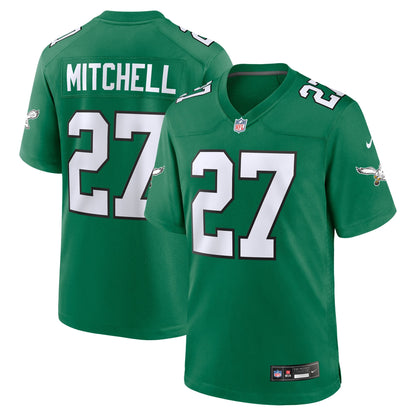 Quinyon Mitchell 27 Philadelphia Eagles Alternate Game Men Jersey - Kelly Green