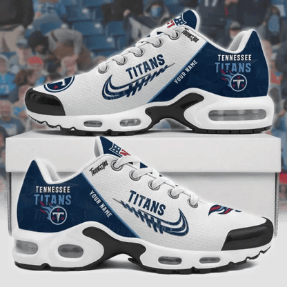 Tennessee Titans Custom Name TN Shoes Sneakers For Men And Women - Blue