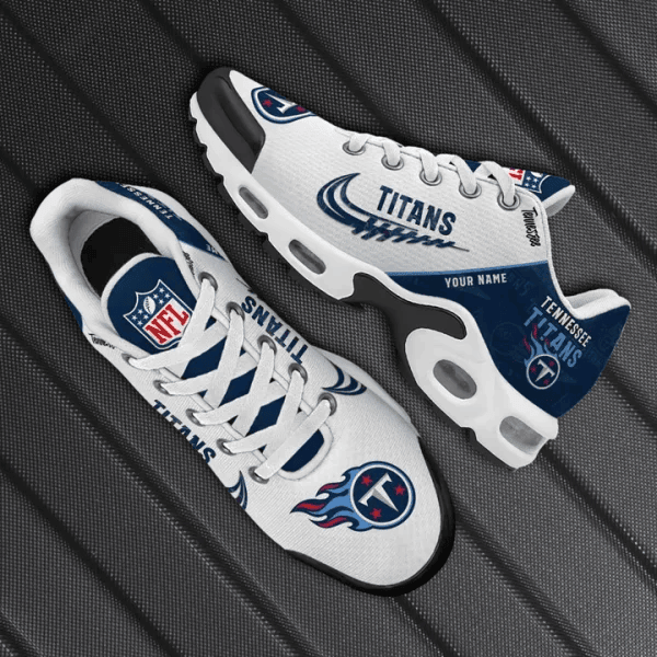 Tennessee Titans Custom Name TN Shoes Sneakers For Men And Women - Blue