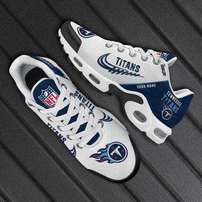 Tennessee Titans Custom Name TN Shoes Sneakers For Men And Women - Blue
