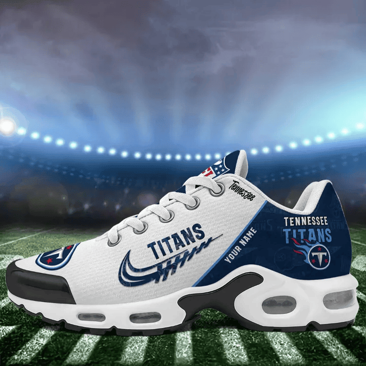 Tennessee Titans Custom Name TN Shoes Sneakers For Men And Women - Blue