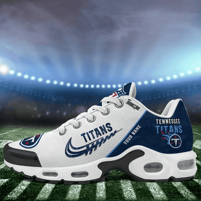 Tennessee Titans Custom Name TN Shoes Sneakers For Men And Women - Blue