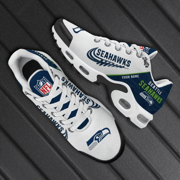 Seattle Seahawks Custom Name TN Shoes Sneakers For Men And Women - Navy