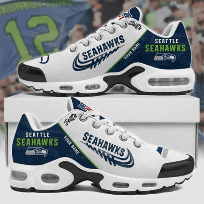 Seattle Seahawks Custom Name TN Shoes Sneakers For Men And Women - Navy