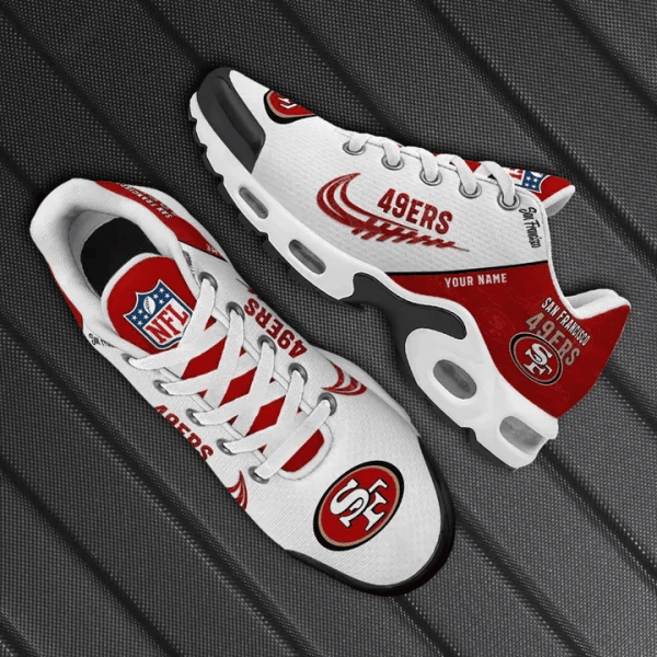 San Francisco 49ers Custom Name TN Shoes Sneakers For Men And Women - Red