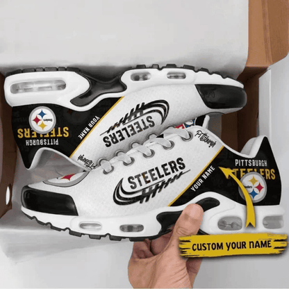 Pittsburgh Steelers Custom Name TN Shoes Sneakers For Men And Women - Black