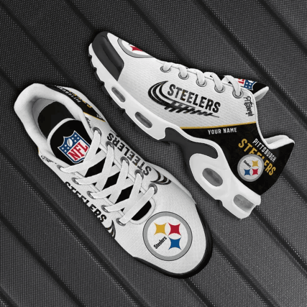 Pittsburgh Steelers Custom Name TN Shoes Sneakers For Men And Women - Black