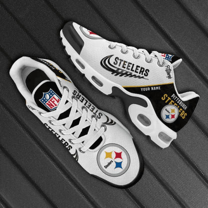 Pittsburgh Steelers Custom Name TN Shoes Sneakers For Men And Women - Black