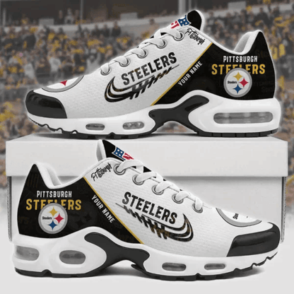 Pittsburgh Steelers Custom Name TN Shoes Sneakers For Men And Women - Black