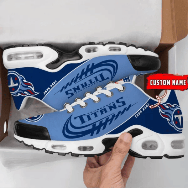Tennessee Titans Custom Name Air Max Shoes Sneakers For Men And Women - Blue