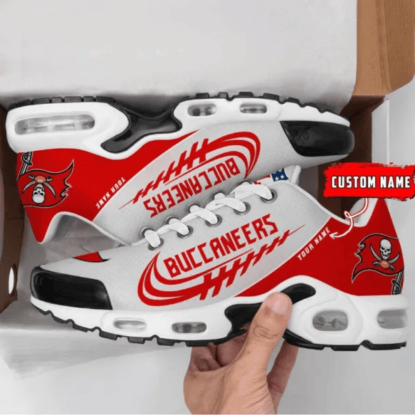 Tampa Bay Buccaneers Custom Name Air Max Shoes Sneakers For Men And Women - Red/White