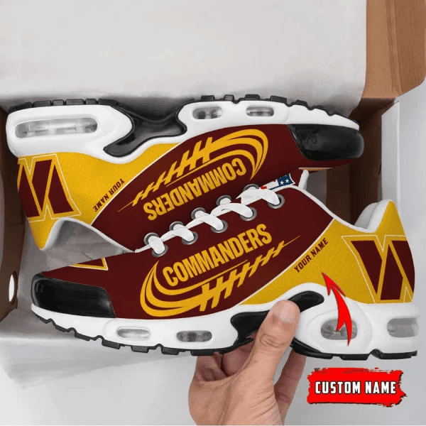 Washington Commanders Custom Name Air Max Shoes Sneakers For Men And Women - Burgundy/Yellow