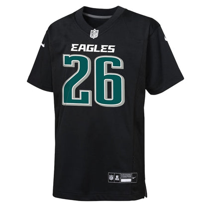 Saquon Barkley 26 Philadelphia Eagles Fashion Game YOUTH Jersey - Carbon Black