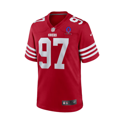 Nick Bosa 97 San Francisco 49ers 2025 Pro Bowl Patch Game Men Jersey - Scarlet