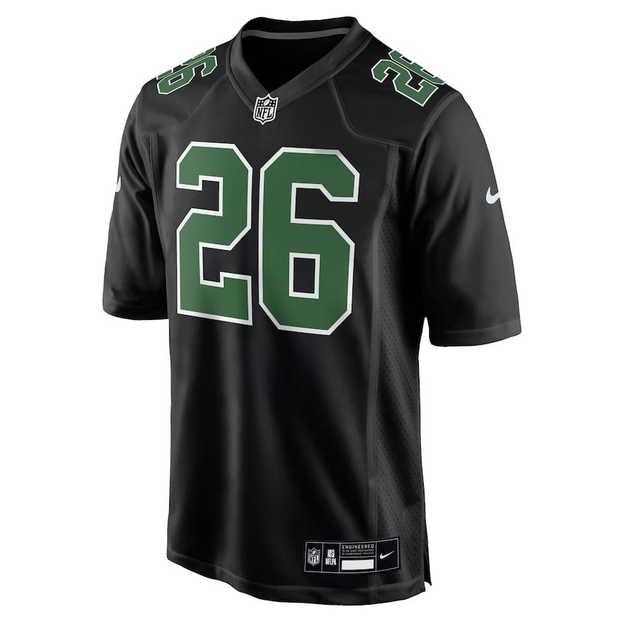 Saquon Barkley 26 Philadelphia Eagles Fashion Game Men Jersey - Carbon Black/Kelly Green