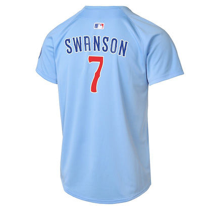 Dansby Swanson 7 Chicago Cubs Limited Alternate 2 YOUTH Jersey - Baby Blue