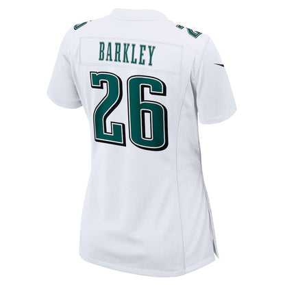 Saquon Barkley 26 Philadelphia Eagles Women's Fashion Game Jersey - Tundra White