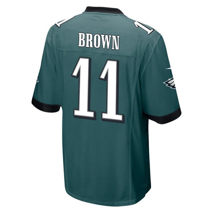 A.J. Brown 11 Philadelphia Eagles 'Brown's Pigskin Prowess' Game Men Jersey - Midnight Green