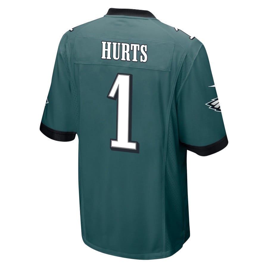 Jalen Hurts 1 Philadelphia Eagles 'Jalen's Pain Train' Game Men Jersey - Midnight Green