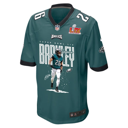 Saquon Barkley 26 Philadelphia Eagles 'Goodness Saquon' Game Men Jersey - Midnight Green