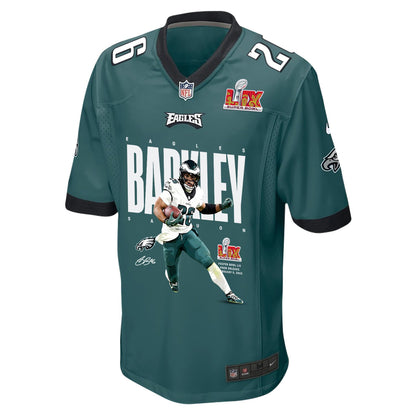 Saquon Barkley 26 Philadelphia Eagles 'Quon Solo' Game Men Jersey - Midnight Green