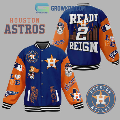 Houston Astros MLB Ready 2 Reign Baseball Jacket - All Over Printed - Blue - All-Over-Printed Jacket