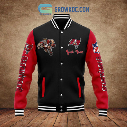 Tampa Bay Buccaneers All I Need Is Football Friends And Family Custom Name Baseball Jacket - All Over Printed - Black - All-Over-Printed Jacket