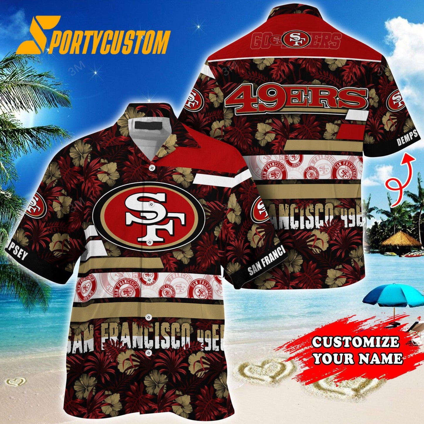 San Francisco 49ers Flower Summer Limited Custom Name Hawaiian Shirt