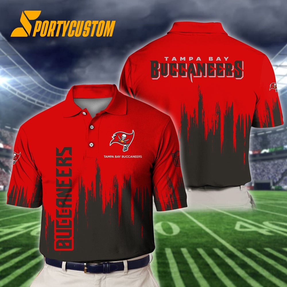 Tampa Bay Buccaneers Football Team Logo Design 3D Printed Polo Shirt - Red