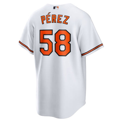 Cionel Perez 58 Baltimore Orioles Home Men Jersey - White