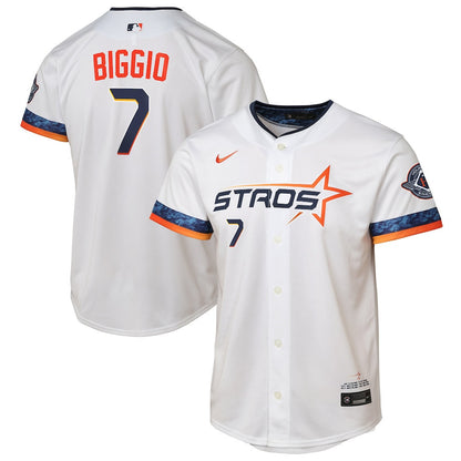 Craig Biggio 7 Houston Astros 2025 City Connect Limited Player YOUTH Jersey - White