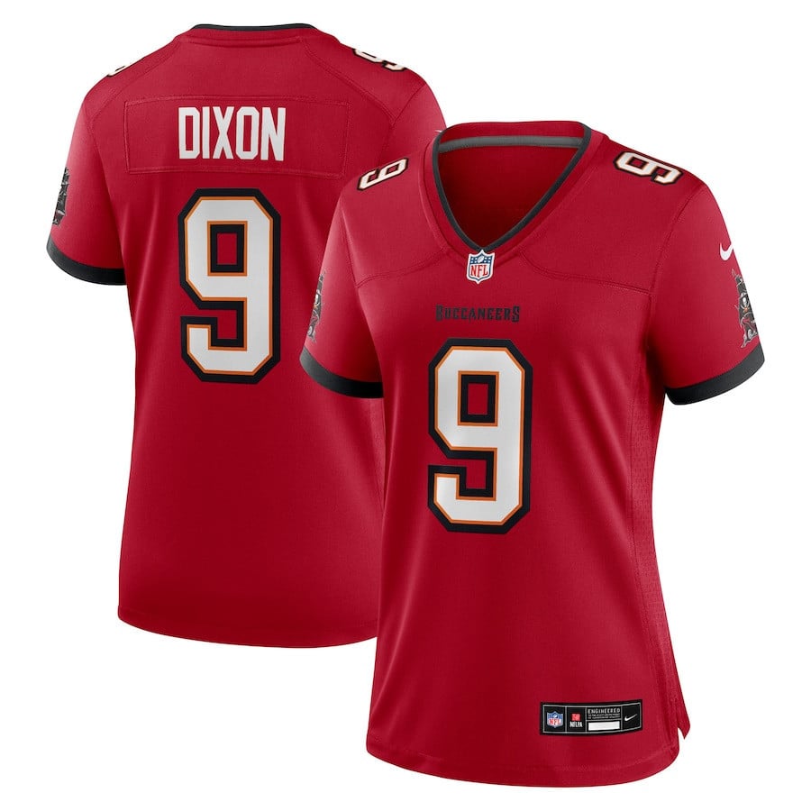 Riley Dixon 9 Tampa Bay Buccaneers Women's Team Game Jersey - Red