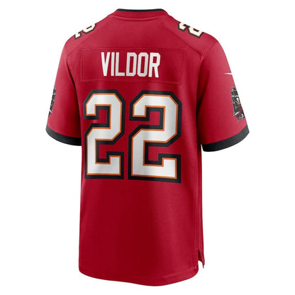Kindle Vildor 22 Tampa Bay Buccaneers Team Game Men Jersey - Red