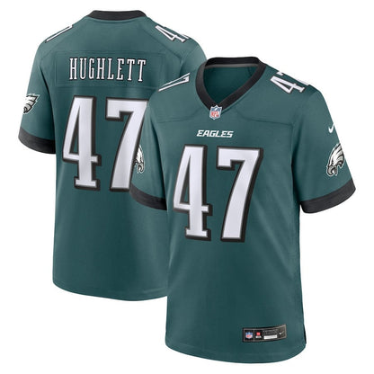 Charley Hughlett 47 Philadelphia Eagles Team Game Men Jersey - Midnight Green