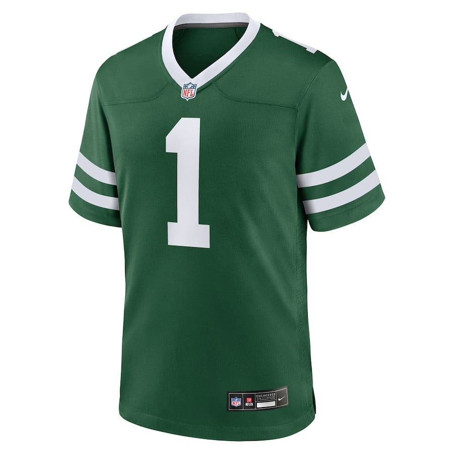 Armand Membou 1 New York Jets 2025 Draft First Round Pick Game Jersey - Legacy Green