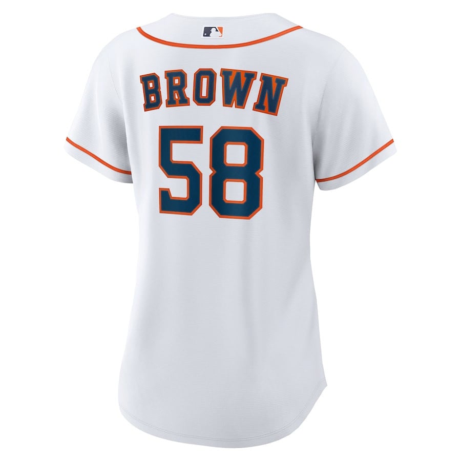 Hunter Brown 58 Houston Astros Women's Home Jersey - White