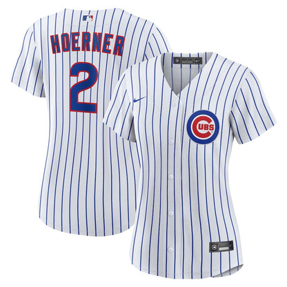 Nico Hoerner 2 Chicago Cubs Women's Home Jersey - White