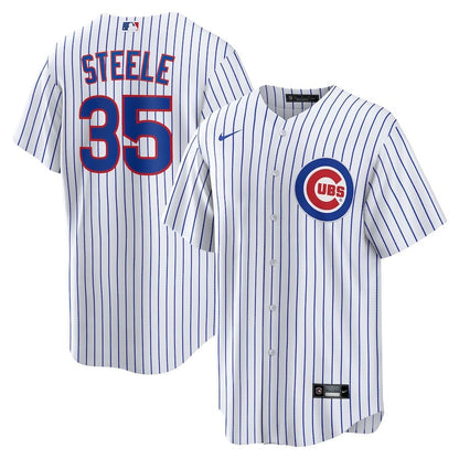 Justin Steele 35 Chicago Cubs Home Men Jersey - White