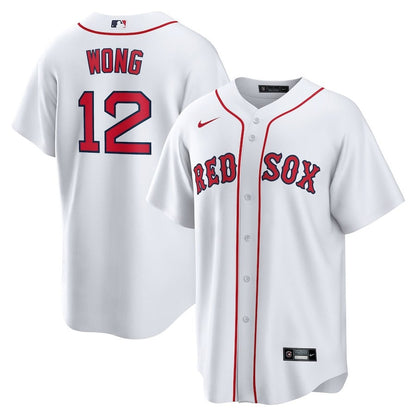 Connor Wong 12 Boston Red Sox Home Men Jersey - White