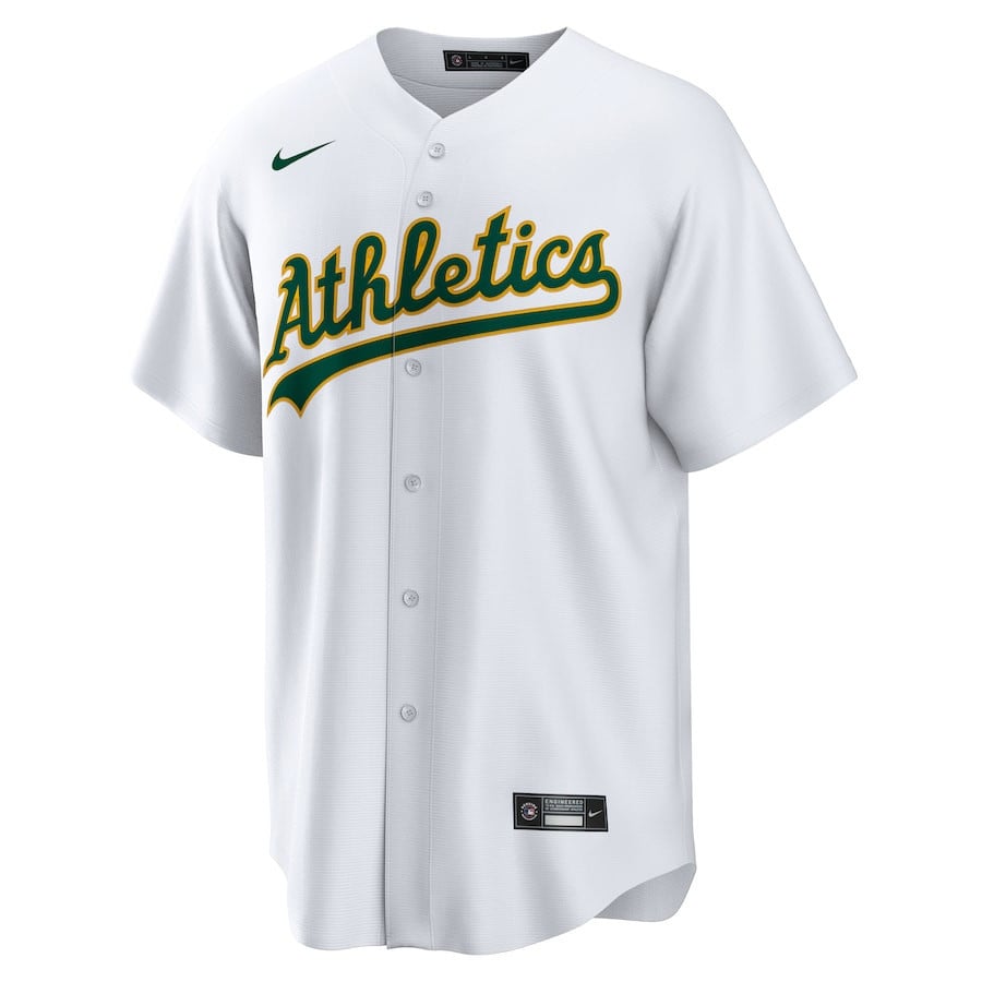 Lawrence Butler 4 Athletics Home Men Jersey - White