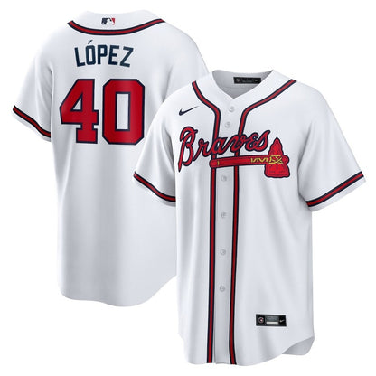 Reynaldo Lopez 40 Atlanta Braves Home Men Jersey - White