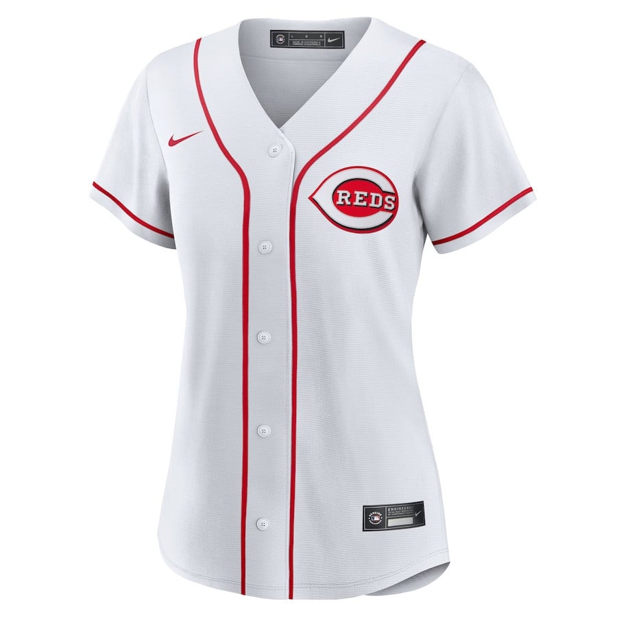 Tyler Stephenson 37 Cincinnati Reds Home Women Jersey - White