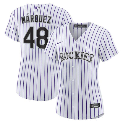 Germán Márquez 48 Colorado Rockies Home Women Jersey - White