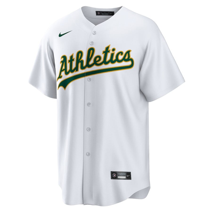 Jacob Wilson 5 Athletics Home Men Jersey - White